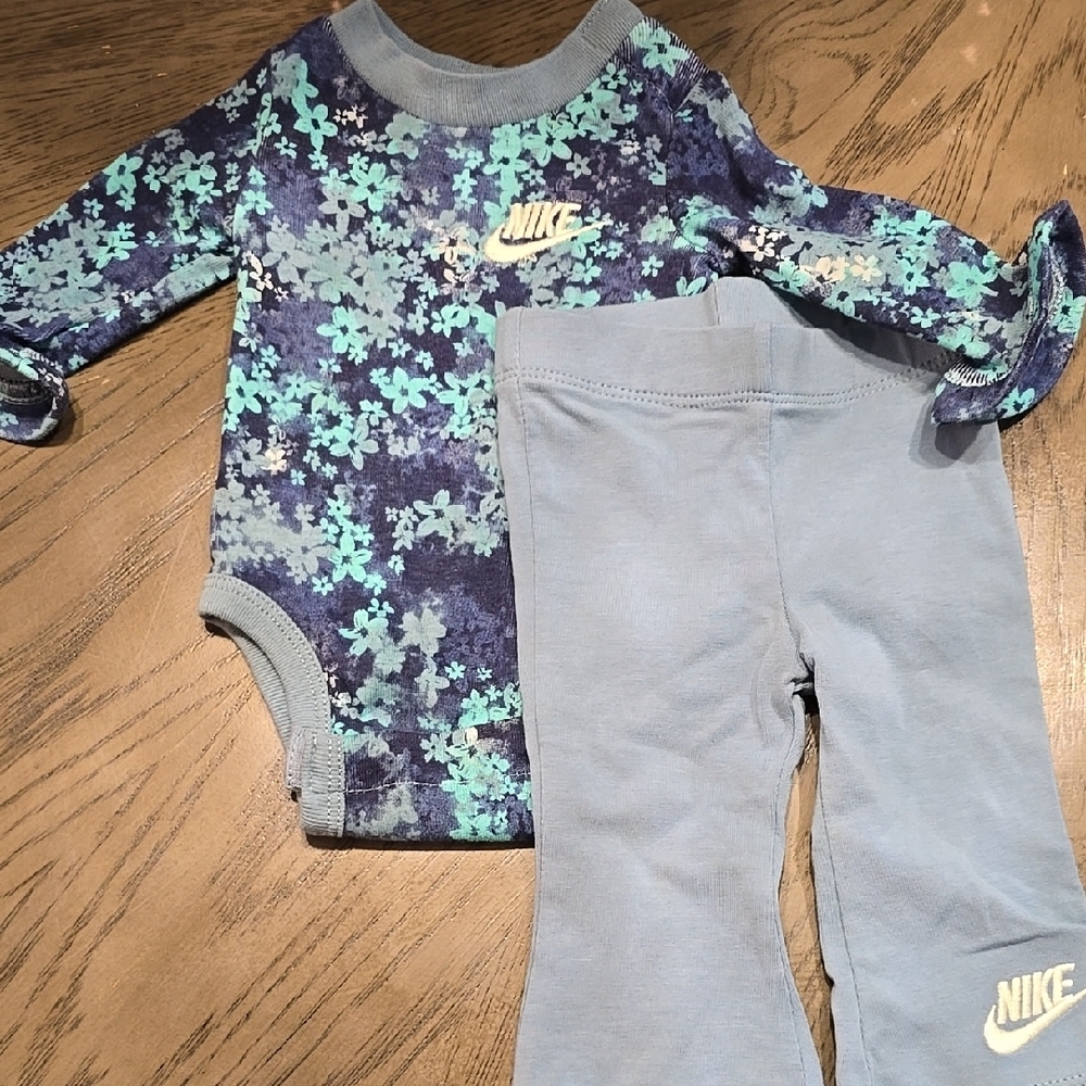 Nike Baby Floral Onesie and Pants Set